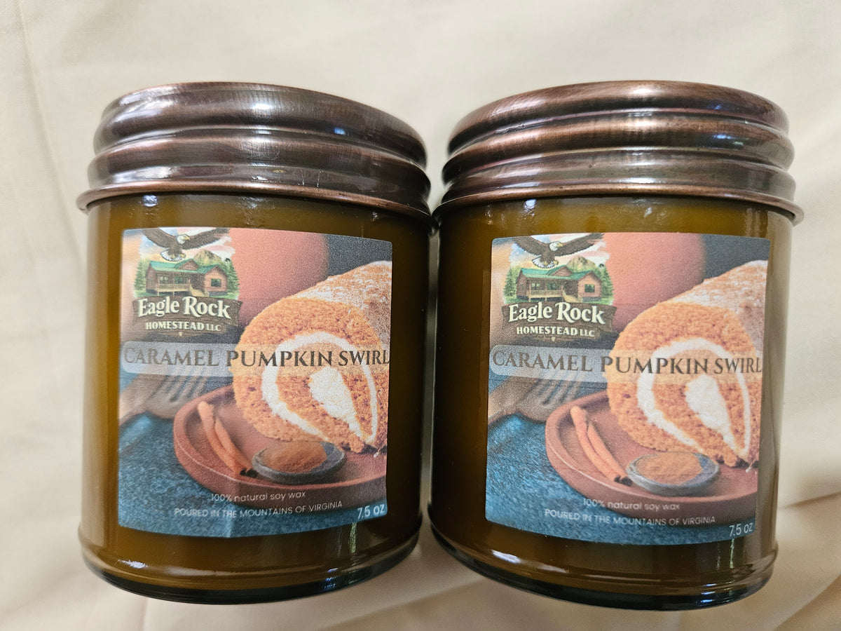 Caramel Pumpkin Swirl – 9 oz Container Candle (7.5 oz Fill)