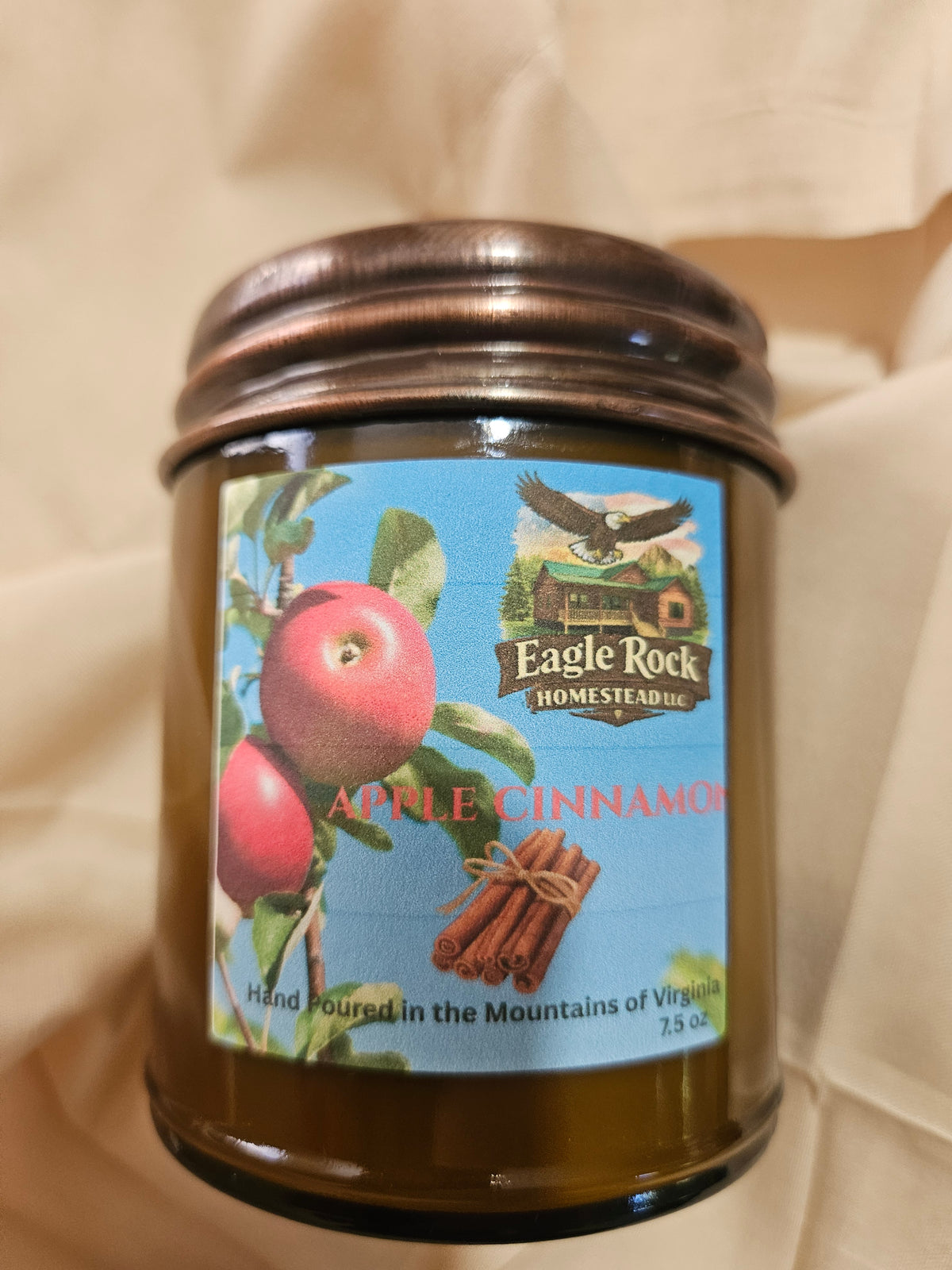 Homestead Apple Cider – 9 oz Brown Container Candle Net Wt. 7.5 oz (213 g)